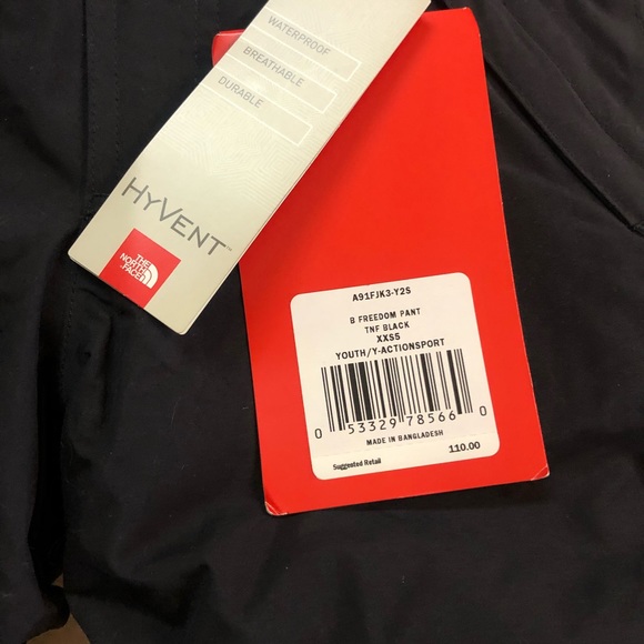 North Face Kids Snowpants Size XXS BRAND NEW - Picture 2 of 2